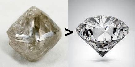diamond rough polished  explanation
