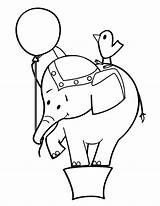 Circus Elephant Coloring Pages Clipart Template Line Kids Elephants Printable Clip Cartoon Cliparts Easy Animal Tent Cute Templates Themed Draw sketch template