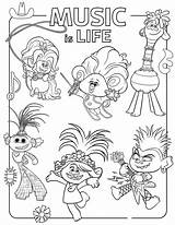 Coloring Poppy Pages Trolls Princess Sheets Tour Baby Popular Year sketch template