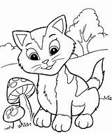 Coloring Pages Kitten Kittens Printable Kids sketch template