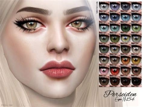 pralinesims realistic eyes   colors  female  male sims