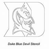 Duke Blue Basketball Devils Stencil Devil Coloring Pages Printable Gif Kids Choose Board Football sketch template