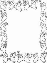 Coloring Border Pages Frames Christmas Blank Printable Kids sketch template