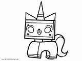 Unikitty Coloring Pages Lego Film Printable Kids Color sketch template