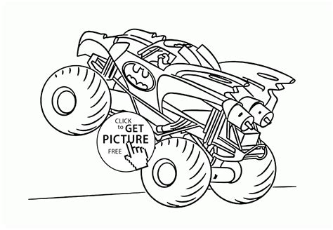 pin  monster truck coloring pages