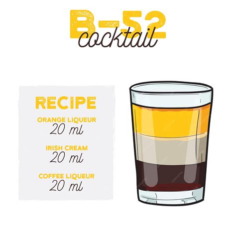 premium vector  cocktail illustration recipe drink  ingredients