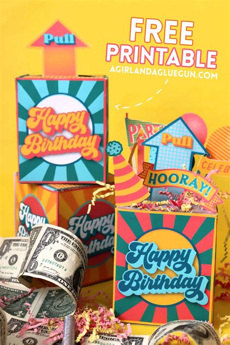 money birthday gift   printables  girl   glue gun