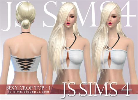 [js sims 4] sexy crop top set