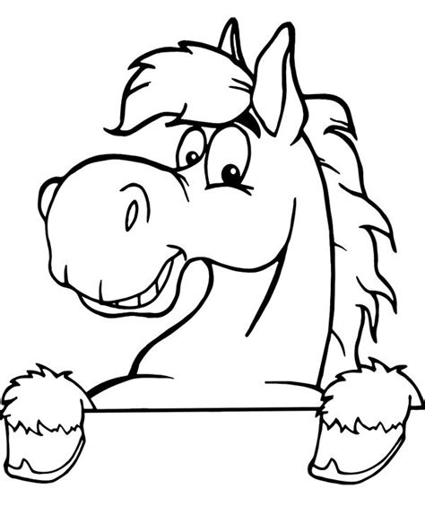 funny horse coloring sheet  print horse coloring pages animal