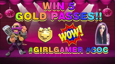 free 5 gold passes giveaway 😍🎉 join and win now clash of clans new