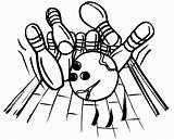 Bowling Coloring Pages Kids Popular sketch template