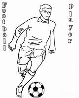 Coloring Football Pages Player Kids Soccer Players Colouring Printable Sports Color Girl Sheets Cool2bkids Girls Print Books Getcolorings Drawing Colors sketch template