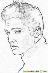 Elvis Presley Outline Effortfulg Sketches Printablee sketch template