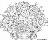 Coloring Pages Flowers Summer Printable Color Getcolorings Floral sketch template