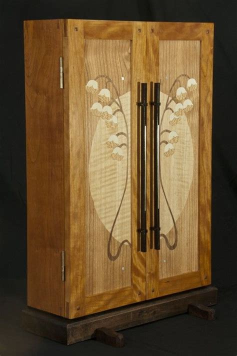 handmade lily   valley jewelry cabinet  heller