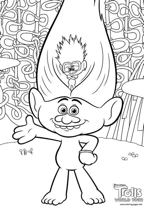 trolls coloring pages learny kids