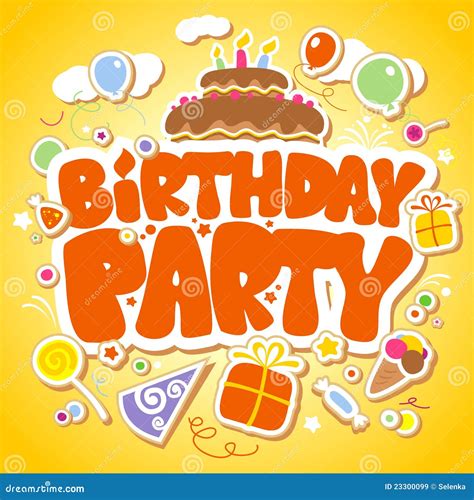 birthday party design template royalty  stock images image