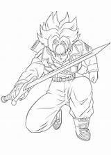 Trunks Dbz Gohan Saiyan Ssj Goku Futur Lineart Hobbyist Chronofz sketch template