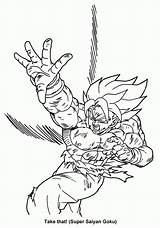Coloring Dragon Ball Pages Dbz Popular sketch template