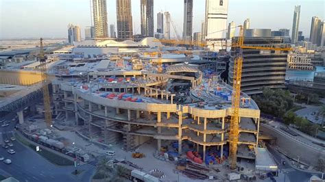 dubai mall  extension  construction  youtube