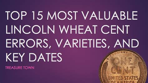 top   valuable wheat pennies  errors key   varieties youtube
