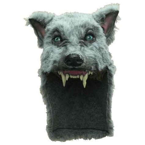 grey wolf head mask