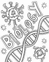 Science Pages Coloring Cover Biology Choose Board Subject Colouring Printable Project sketch template