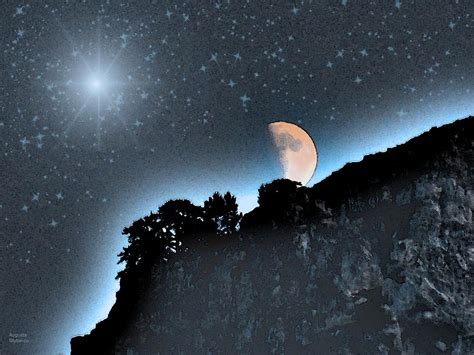 beautiful crescent moon night photograph by augusta stylianou