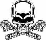 Mechanic Skull Logo Wrench Skulls Drawing Crossed Car Engine Clip Auto Svg Getdrawings Wallpaper Mechanics Graphics Details sketch template