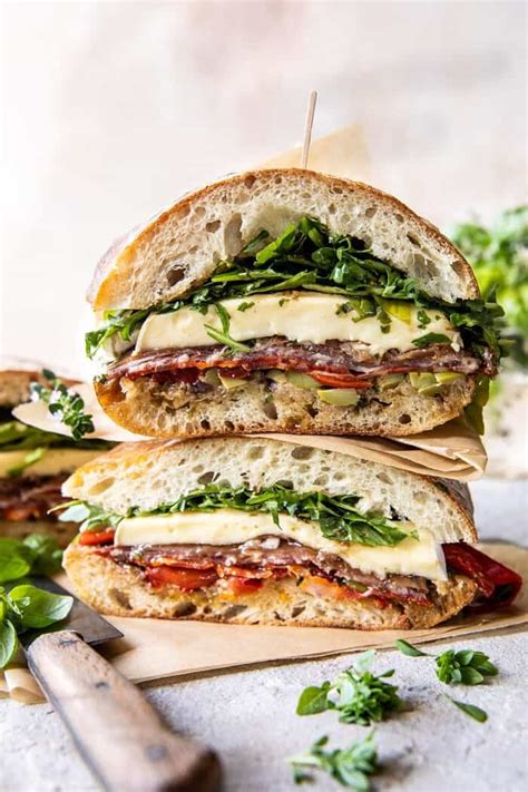 picnic style brie  prosciutto sandwich  baked harvest