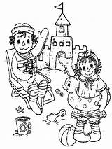 Raggedy Ann Coloring Andy Pages Sand Castle Making Netart Choose Board Color Print Search sketch template