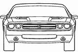 Dodge Challenger Ausmalbilder Coloringsky Rod sketch template