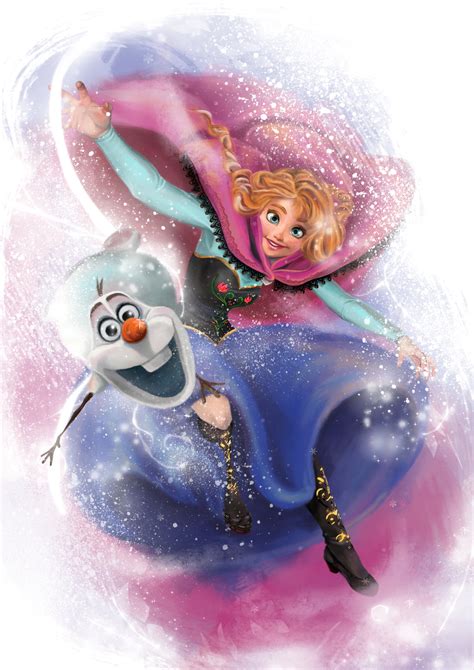 Anna And Olaf Frozen Fan Art 36853597 Fanpop