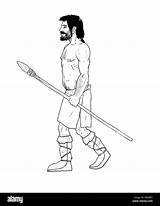 Homo Neanderthal Australopithecus Erectus Habilis Cromagnon Evolution Alamy Human Illustration Digital sketch template