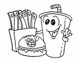 Fast Food Coloring Pages Coloringcrew sketch template