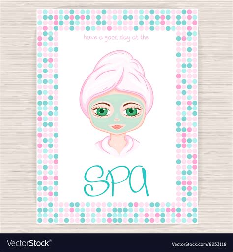 spa party invitation  colorful mosaic frame vector image