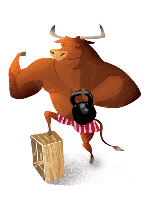 bull character design illustration  behance character design illustration design