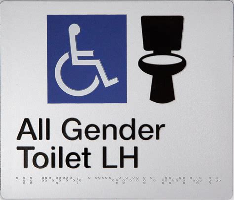 all gender toilet lh sign braille buy now discount safety signs