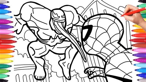 venom  spiderman coloring pages   draw spider man   draw