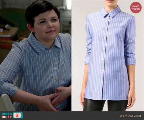 Wornontv Mary’s Blue Vertical Striped Shirt On Once Upon A Time