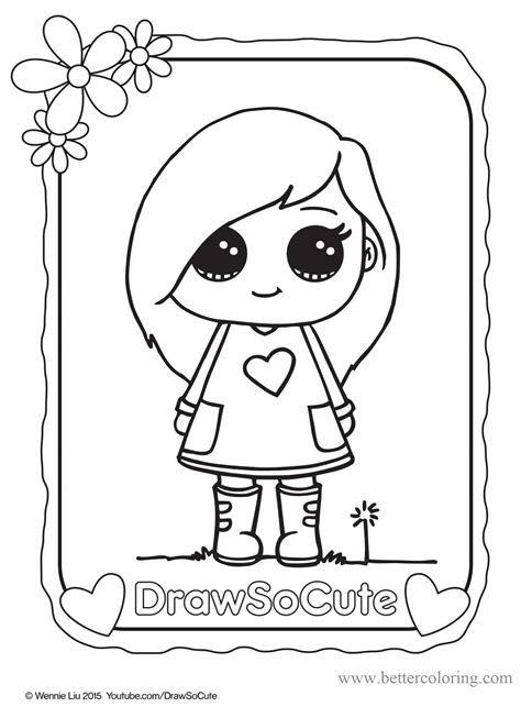 coloring pages cute girls greatsuddenpic cute girly