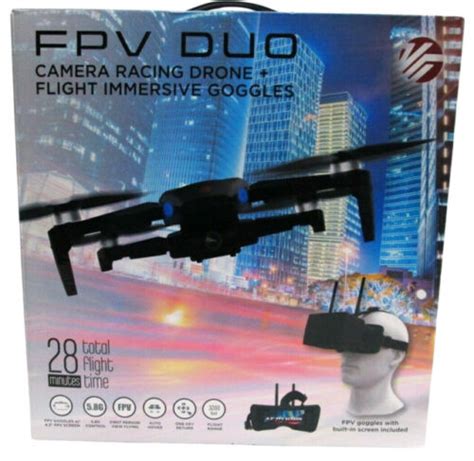 vivitar fpv duo drone camera racing drone flight googles black  ebay