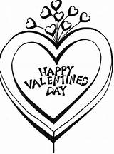 Coloring Pages Valentines Happy Hearts sketch template