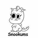 Pages Moshi Monsters Coloring Snookums sketch template