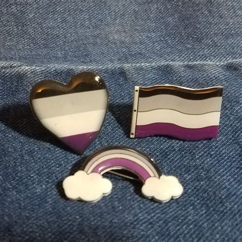 asexual pride pin lgbt pin asexual t pride pin rainbow etsy