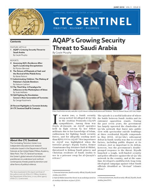 Aqap’s Growing Security Threat To Saudi Arabia Combating Terrorism