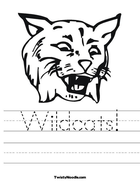 willie wildcat color sheet winter park high school cat coloring page