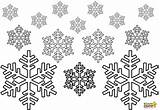 Snowflake Coloring Pages Christmas Print Printable Snow Colouring Winter Preschoolers Kids Printables Cut Snowing Popular Kiddycharts sketch template