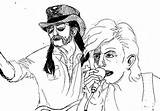 Bowie Duet Lemmy sketch template