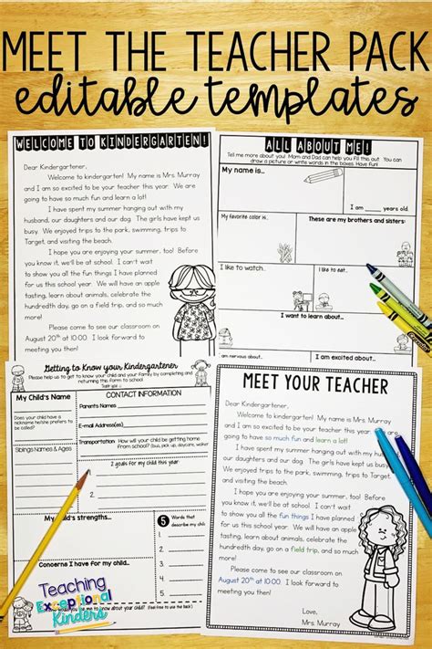 meet  teacher letter editable template   school forms